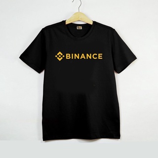Áo thun nam in logo Binance Crypto màu đen và trắng M2
