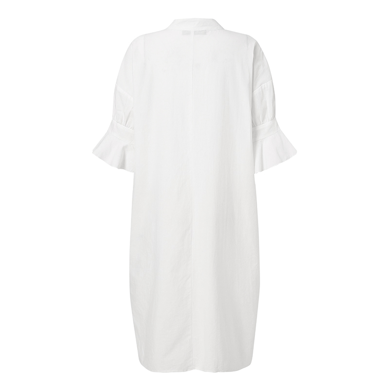 Đầm Midi ZANZEA Dáng Rộng Tay Loe Cổ Chữ V Xẻ Tà Hai Bên Cho Nữ | BigBuy360 - bigbuy360.vn