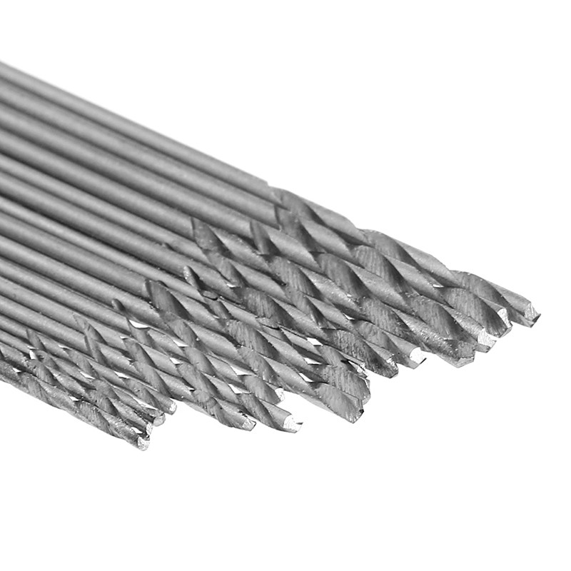Set 10 mũi khoan xoắn HSS bằng thép trắng 0.5-3mm cho máy mài