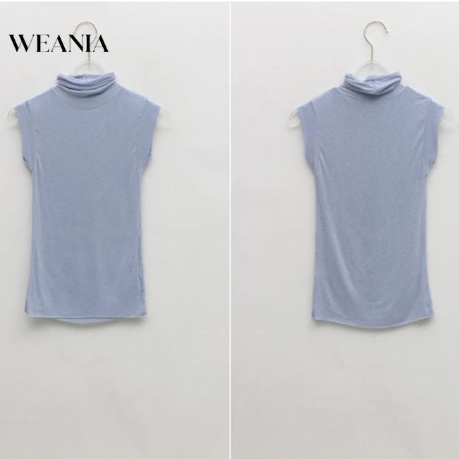 Áo Thun Sát Nách Cổ Lọ Trong Suốt Ôm Dáng Quyến Rũ Cho Nữ