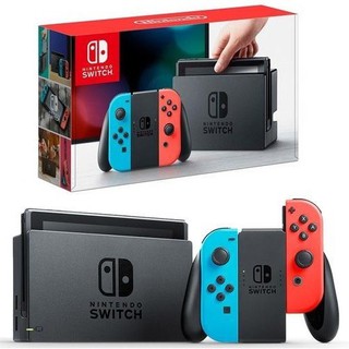 (Mới 100% fullbox) Máy chơi game Nintendo Switch with Neon Blue and Neon Red Joy‑Con New Model