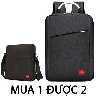 Combo ba lô laptop và túi đeo chéo thời trang cao cấp 1083 xám