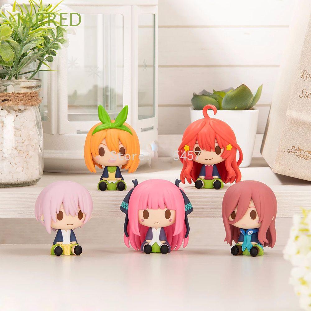 Bộ 5 Mô Hình Nhân Vật Nakano Miku Bằng Pvc Dùng Trang Trí Bàn Làm Việc