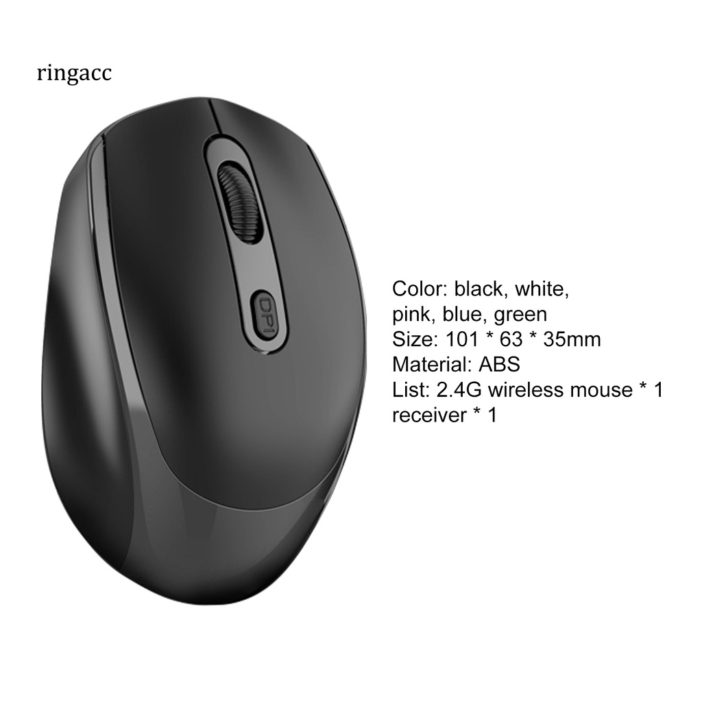 Chuột không dây RGA 2.4G yên tĩnh và thoải mái cho máy tính xách tay