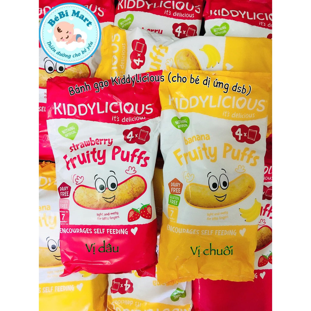 BÁNH ĂN DẶM KIDDYLICIOUS (dành cho bé dị ứng đạm sữa bò) 7m+