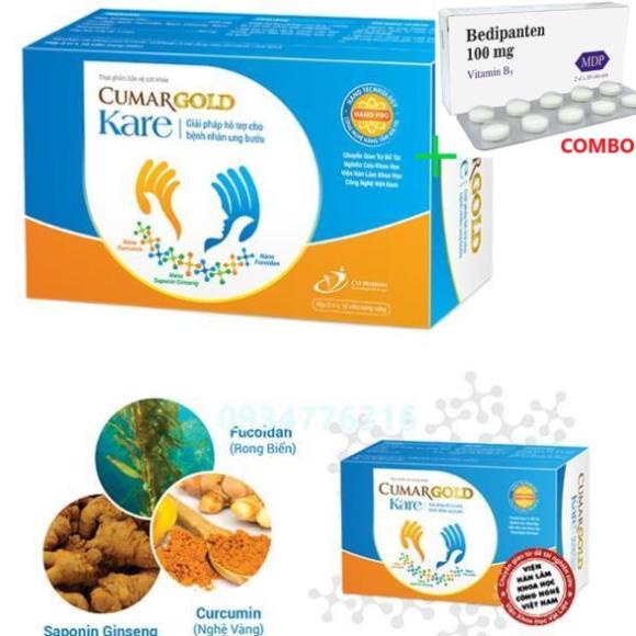 Combo Bedipanten 100mg +  ✅ Cumargold Kare giải pháp hỗ trợ cho bệnh nhân ung bướu
