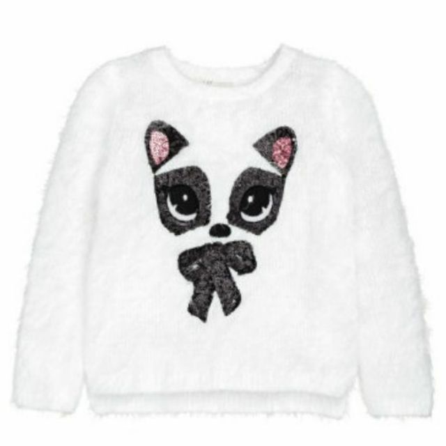 Áo len lông bé gái