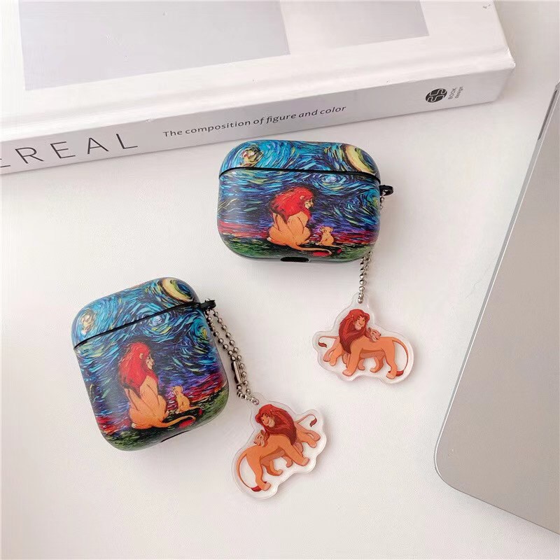 Vỏ Bảo Vệ Hộp Sạc Tai Nghe Airpods 1 / 2 / Pro Bằng Silicon Họa Tiết Simba Dễ Thương Chống Rơi | BigBuy360 - bigbuy360.vn