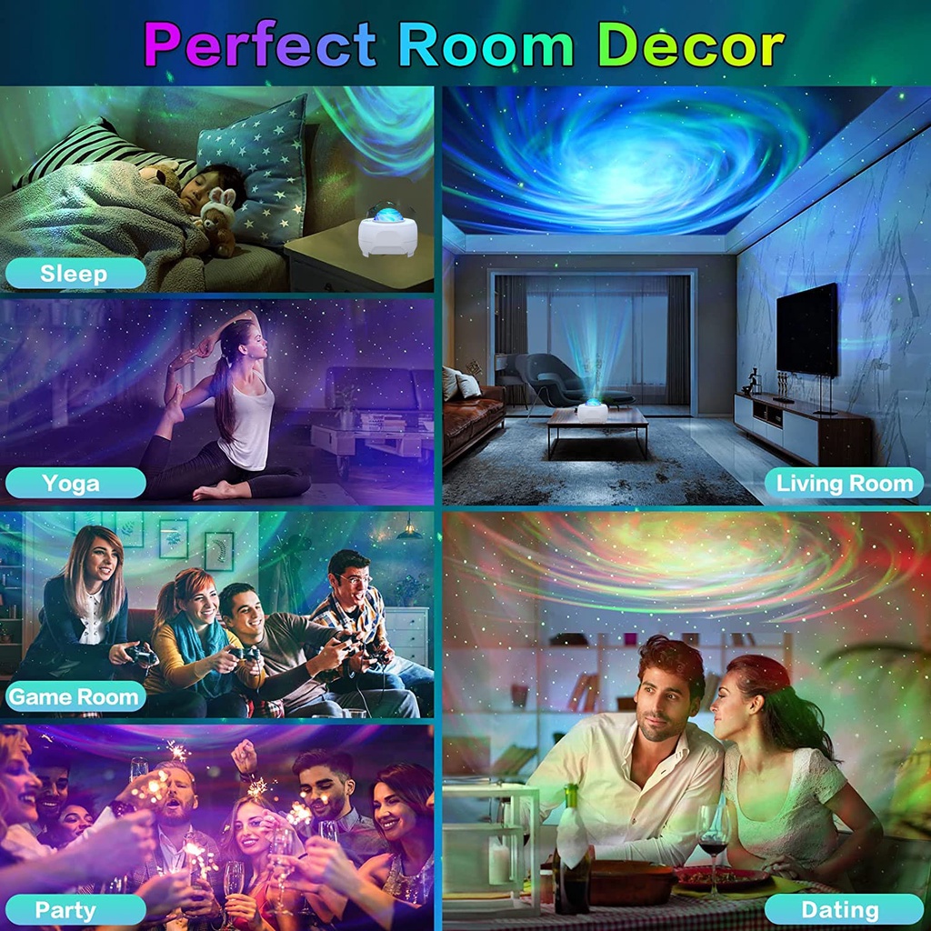 Loa Bluetooth Laser Hình Galaxy 3 Trong 1