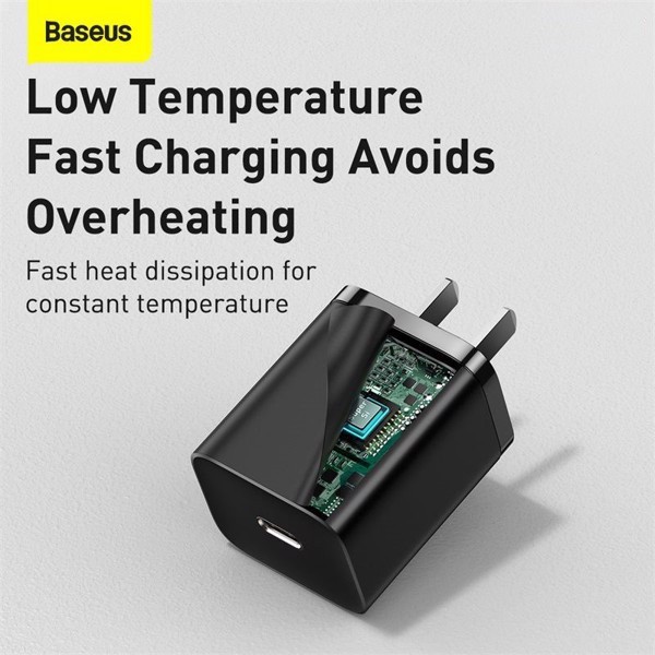 Củ sạc Baseus 30W, Củ sạc siêu nhanh USB C Baseus GaN3 30W cho iPhone 13 12 Pro Max QC 4.0 cho điện thoại Samsung Xiaomi