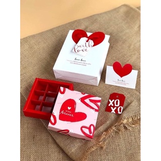 Hộp đựng socola 9 viên, 12 viên, 16 viên, 24 viên, túi giấy, thiệp