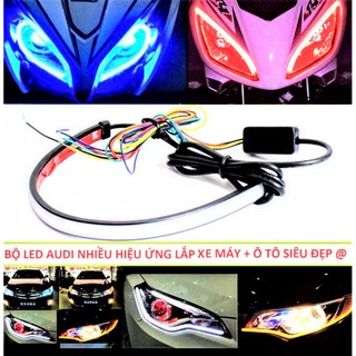 HIỆU ỨNG LED AUDI SIÊU ĐẸP TRANG TRÍ XE MÁY VÀ ÔTÔ HÀNG CHẤT LƯỢNG MẪU ĐẸP MẪU MỚI