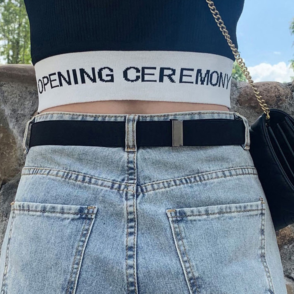 Dây Nịt Da Phối Khóa Kim Loại Phong Cách Hàn Quốc Thời Trang Cho Nữ