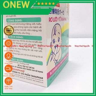 Hộp 50 chiếc gạc rơ lưỡi em bé Tanaphar đã tiệt trùng