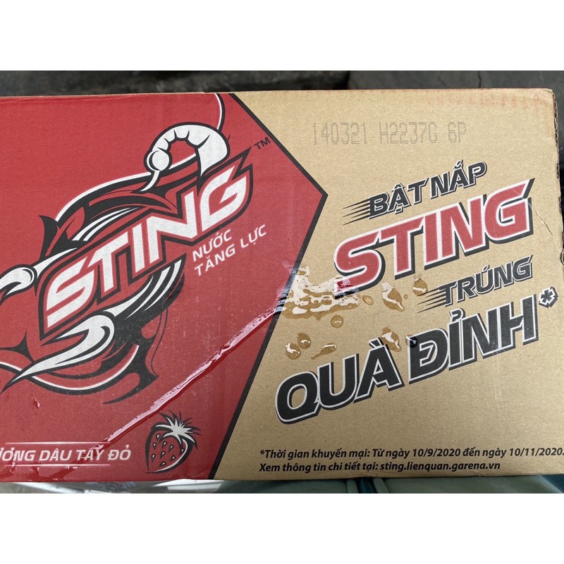 24 Chai nước tăng lực Sting hương dâu 330ml