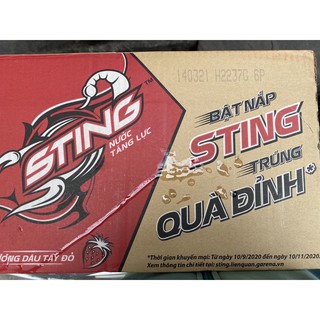Nước Tăng Lực Sting Hương Dâu Chai 330ml Thùng 24 Chai
