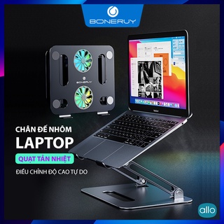 Chân Đế Tản Nhiệt Laptop Boneruy P43F, Chỉnh Độ Cao Tự Do Bộ Quạt Đội, Chất Liệu Hợp Kim Nhôm Dùng Cho Laptop & Tablet