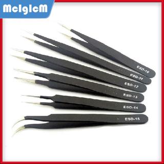 [Hàng mới về] Nhíp chống tĩnh điện màu đen có đầu nhọn đầu cong dài ESD-10/11/12/13/14/15