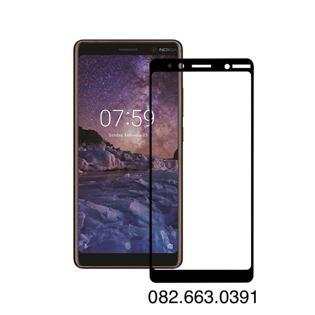 Cường lực Nokia 7 plus full màn hình