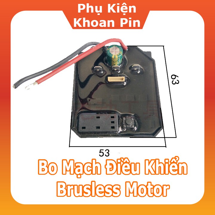 Mạch điều khiển, công tắc điều tốc, cuộn dây Stato, Rotor máy vặn bulong 18V không chổi than ( P172)