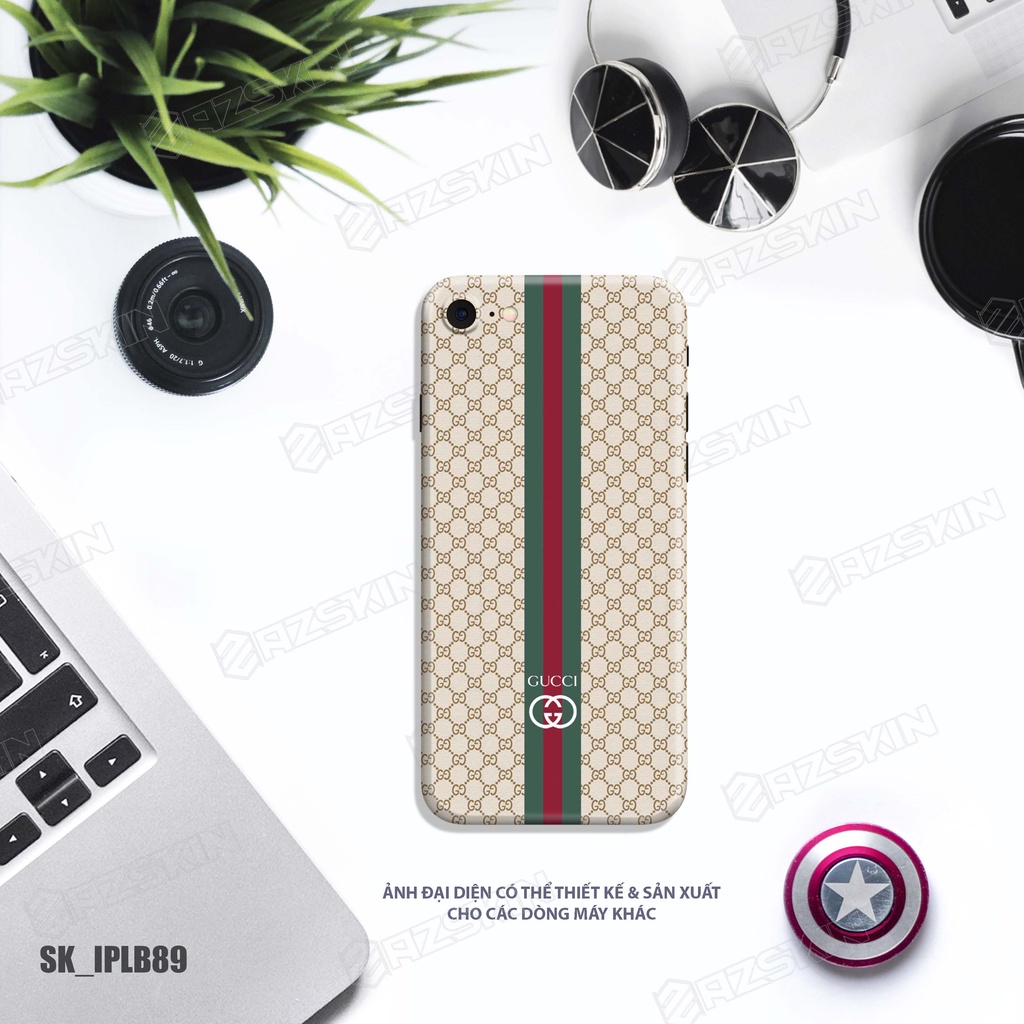 Miếng Dán Skin In Hình Gucci Điện Thoại IP 7/14 Pro Max |SK_IPLB89| Chất Liệu 3M Nhập Khẩu, Khuôn Cắt CNC, Chống Xước