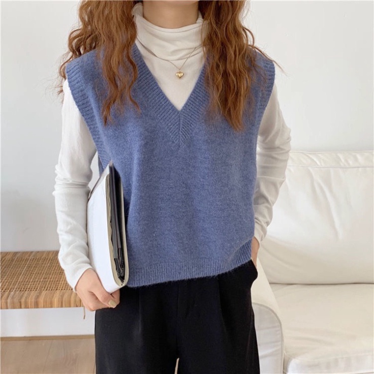 Gile Len Nữ Basic, Áo Len Gile Trơn GUMAX Len Mỏng Cổ Chữ V Kiểu Dáng Trẻ Trung Hiện Đại | BigBuy360 - bigbuy360.vn