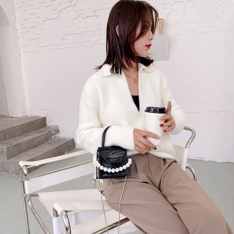 Túi Đeo Chéo Mini , Cầm Tay Phối Ngọc Siêu Xinh TX064