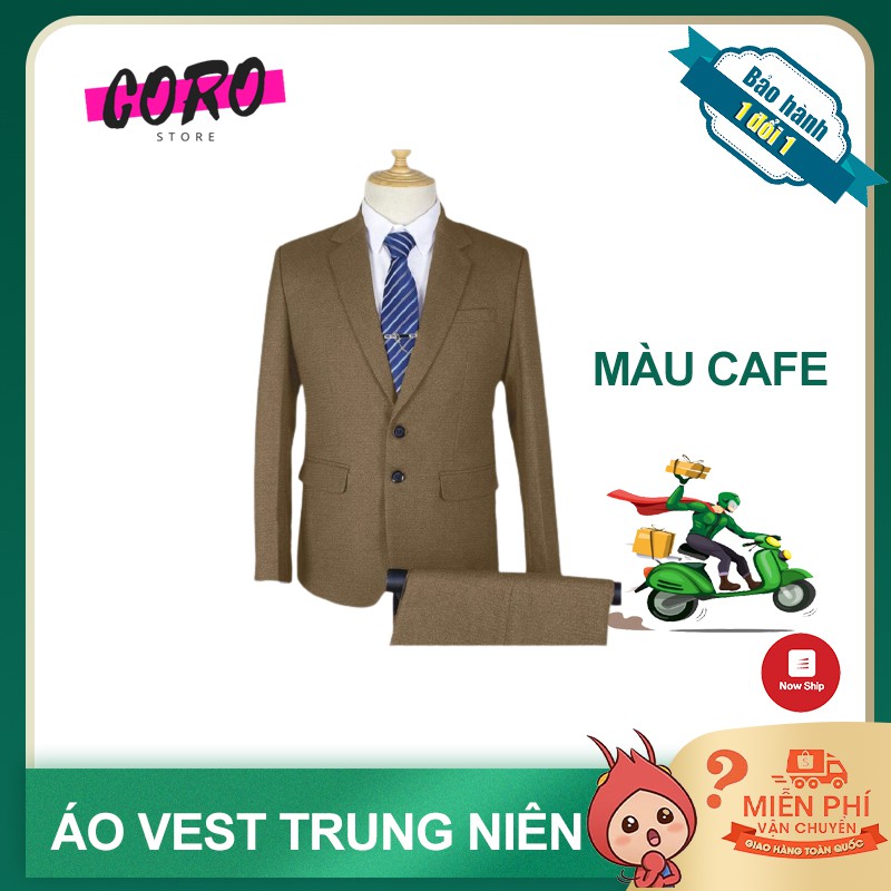 Áo Vest Nam Trung Niên Form Rộng Dành Cho Người Trung Tuổi Không Nhăn, Không Nhàu Size Từ 50 - 90Kg