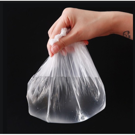 Set 100 túi nilon chùm đầu dùng 1 lần