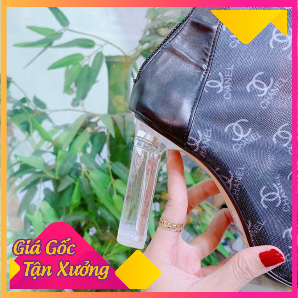 Boot lưới hở mũi gót trong cao cấp