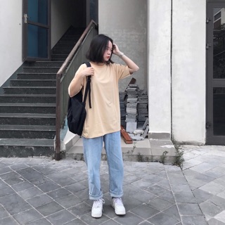 Áo thun trơn tay lỡ