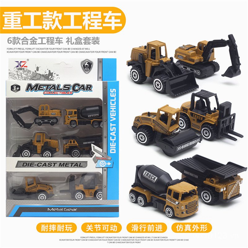 6Mô Hình HợP Kim Xe Mô Hình Xe Tải Phù Hợp Với Công Nghiệp Nặng Mô Hình Máy Xúc Nâng Dongfeng Cối Xay Gió Xuyên Biên Giới Nóng Đồ Chơi