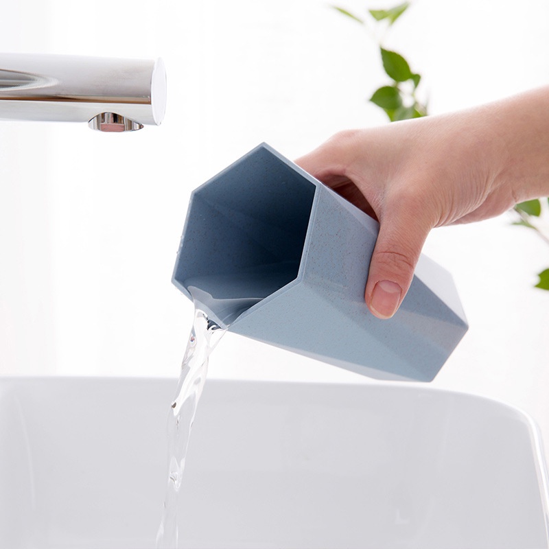 Cốc Đánh Răng Hình Trụ Chất Liệu Lúa Mạch Dày Dặn Phong Cách Nhật Bản