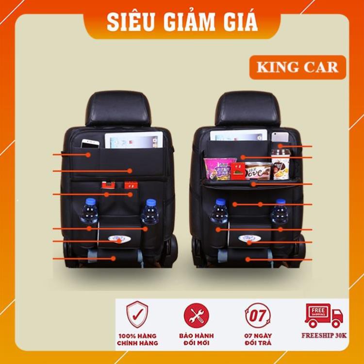 Túi để đồ treo sau ghế ô tô để ipad kiêm bàn ăn cao cấp - Shop KingCar