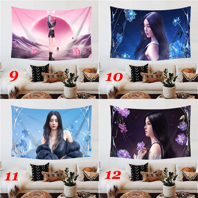 Thảm Treo Tường Trang Trí In Hình Nhóm Nhạc BLACKPINK Kèm Kẹp Tiện Dụng
