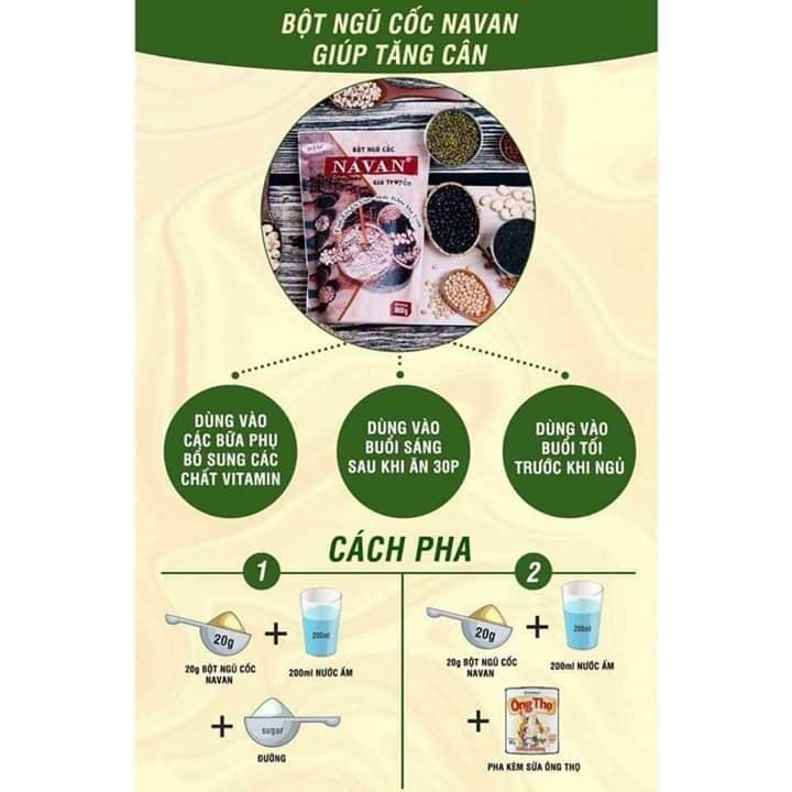 BỘT NGŨ CỐC NAVAN MẪU MỚI (CHÍNH HÃNG 100%)