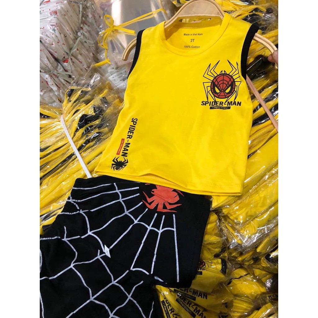 Quần Áo Trẻ Em Mặc Hè, Hình Nhện Spiderman Chất Cotton mềm mịn co giãn Có ẢNH THẬT, Size 6-22kg Keyer Kid