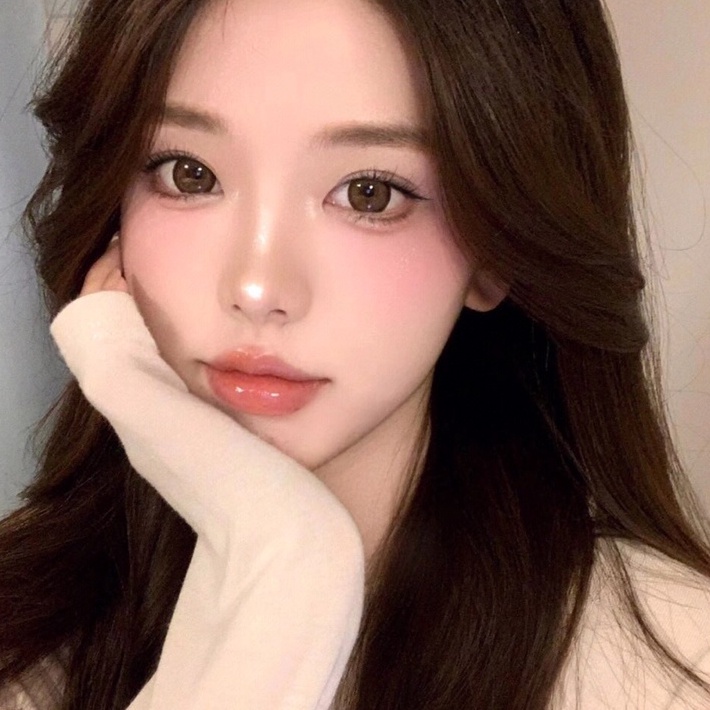 O2Girl Flagship Shop len 2 miếng tự nhiên ném năm nữ 14.5mm kính cận áp tròng (0.00~8.00) lens mắt màu xám nâu sinh viên không ném hàng ngày kích thước đường kính trang điểm làm đẹp sản phẩm