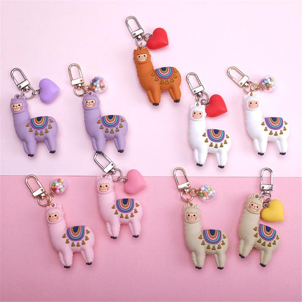Móc Khóa Hình Lạc Đà Alpaca Hoạt Hình Dễ Thương