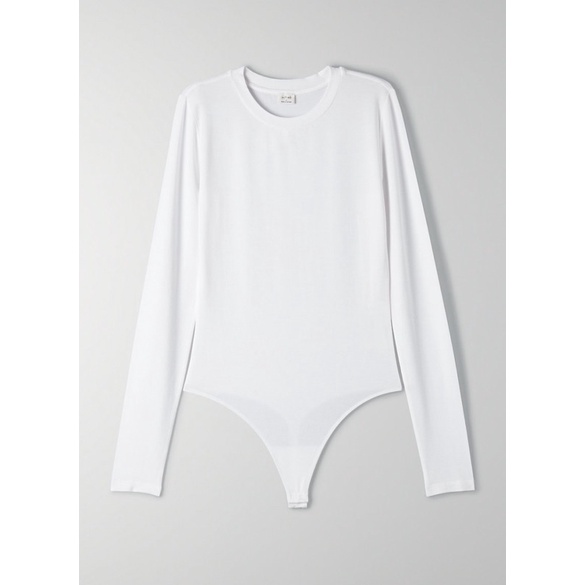 Bodysuit Tay Dài Chất Thun Cotton Co Dãn Trơn Lọt Khe Hàng Xuất Xịn Phối Quần Cạp Cao