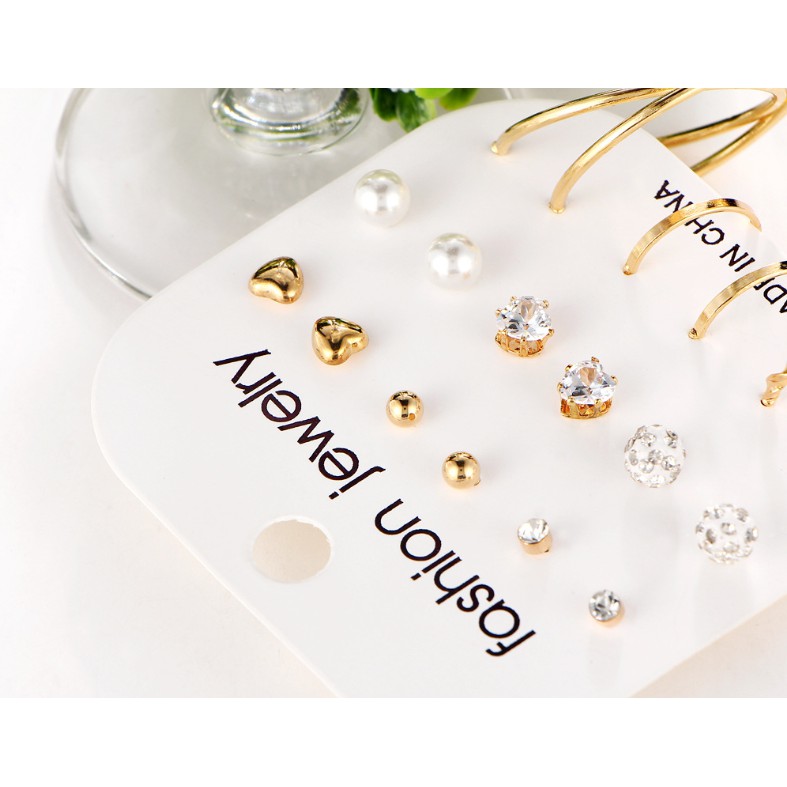 Set 9 đôi khuyên tai xinh BT005