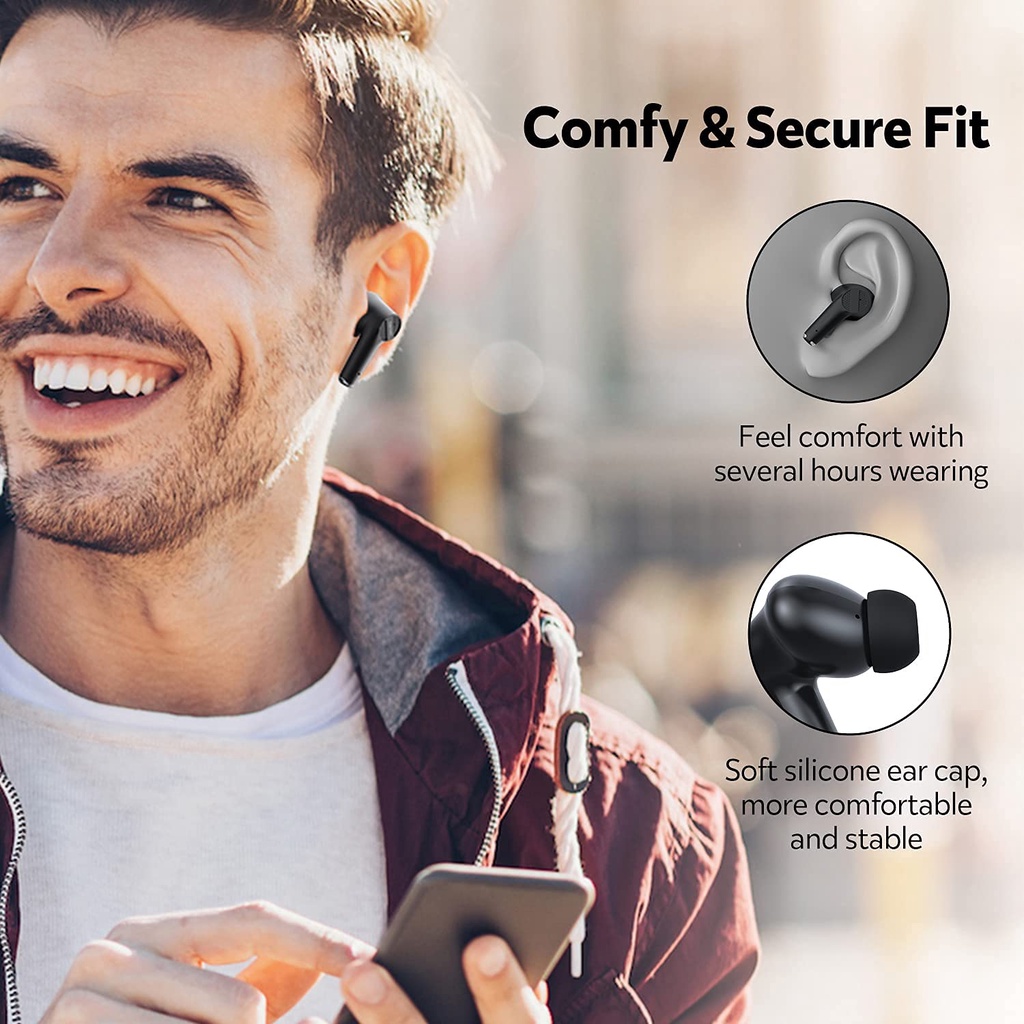Dacom Tai Nghe Bluetooth DACOM G91 ENC Chống Ồn Kèm Mic Thoại