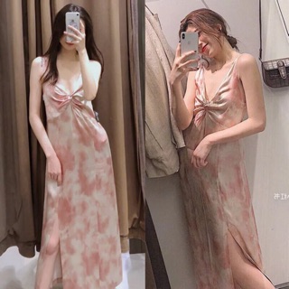 Váy 2 dây lụa xoắn ngực