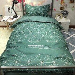 SÉT CHĂN GA GỐI POLY KIM CƯƠNG XANH