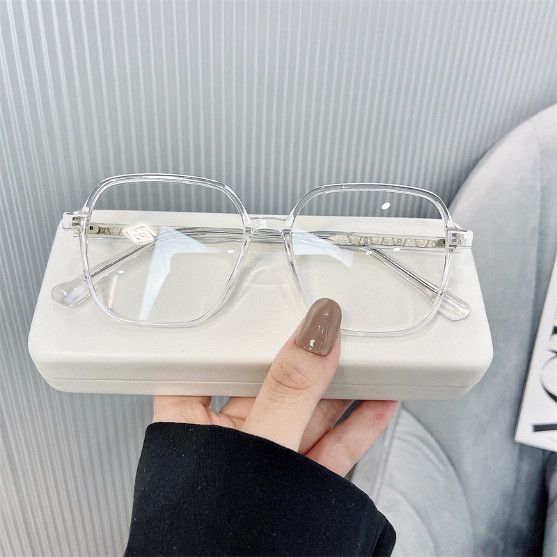 Mắt Kính Gọng Kim Loại TR90 Oversized Chống Ánh Sáng Xanh Thời Trang Phong Cách Hàn Quốc