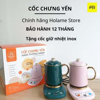 [Video thật] Cốc chưng yến, cốc hầm đa năng 500-800ml kèm đế điện, tặng cốc giữ nhiệt inox