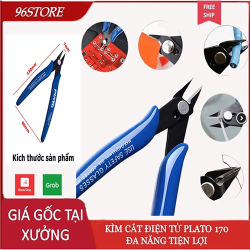 Kìm PLATO 170 Cắt Linh Kiện Điện Tử 125mm Siêu Bền, Siêu Sắc