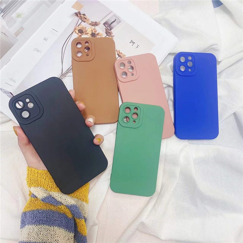 Ốp điện thoại viền vuông màu trơn chống sốc cho Samsung Galaxy M23 M33 M53 4G 5G 2022