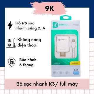 Bộ sạc nhanh cho IPhone Samsung VIVO OPPO- Chân-Micro USB- Type C-- K3 Sikenai SUPITEC