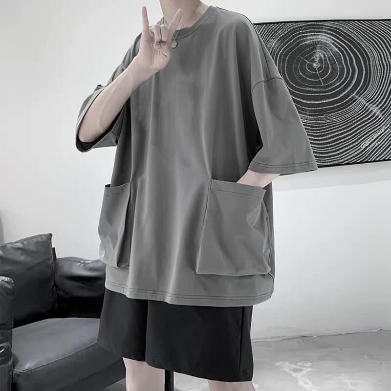 [ẢNH THẬT] Áo thun Túi nam-Túi hộp Hot TikTok-Vải Cotton Chất Đẹp, mặc mùa hè thoáng mát, dáng rộng unisex free size A07 | BigBuy360 - bigbuy360.vn